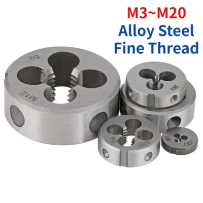 1pcs Fine Tooth Right Hand Thread Round Die M3 M4 M5 M6 M7 M8 M9 M10 M12 - M20 - Image 1 of 4