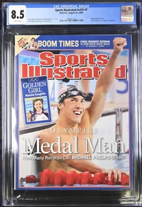 CGC 8.5 NEWSSTAND Michael Phelps / Medal Man Sports Illustrated August 23, 2004 - Picture 1 of 2