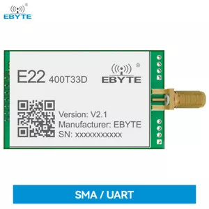 Módulo LoRa EBYTE 433 MHz 33dbm 16KM perro guardián de larga distancia E22-400T33D TTL/RSSI - Imagen 1 de 6