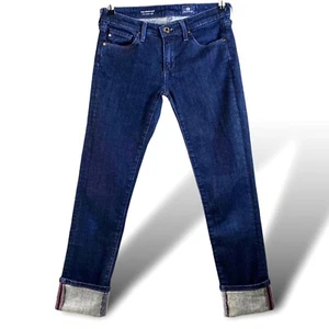 AG Adriano Goldschmied Stevie Cuff Jeans Damen Gr. 26 Dark Wash Slim Straight - Bild 1 von 11