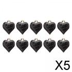 5x10pcs Charms Shiny Heart Enamel Alloy Pendant Diy-handmade Jewelry Findings