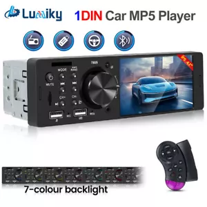 4,1" Single 1 DIN Autoradio Radio Bluetooth MP5 Player IPS Bildschirm USB AUX TF FM - Bild 1 von 19