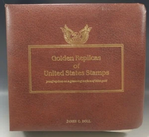 41 GOLDEN REPLICAS STAMPS ISSUES APR 20 1987/FEB 5 1988 SET 1 DAY COVER 22K GOLD - Picture 1 of 12