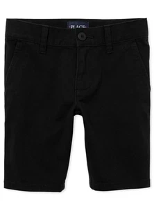 Children’s Place Girls Uniform Stretch Chino Shorts - Black - Picture 1 of 2