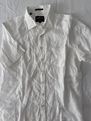 RODD & GUNN white linen short sleeve shirt Men's XL - Image 1 of 2