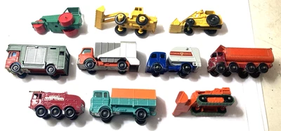 Vintage 1960's Matchbox Diecast Trucks+Tractors (10) Original As Found And Used! - Image 1 of 4