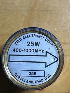 Bird 43 Thruline WattMeter Element 25W 25E 400-1000MHz - Zdjęcie 1 z 1