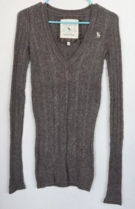 Vintage Y2K Abercrombie & Fitch Fitted Knit Sweater Small Bella Swan Rabbit Hair - Picture 1 of 7