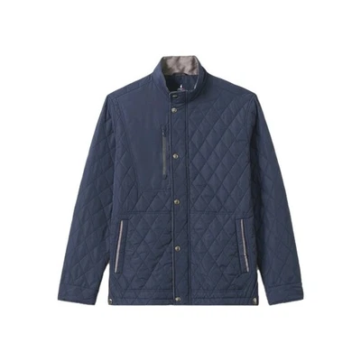 Johnnie-O Navy Blue Juno Quilted Snap Full Zip Barn Jacket, Navy, Size XXL - Image 1 of 4