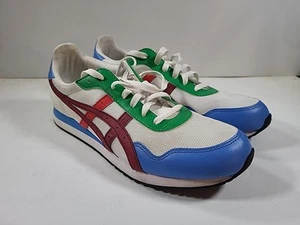 Zapatos para correr Asics Tiger Runner para mujer talla 12 borgoña blanco verde azul rojo - Imagen 1 de 19