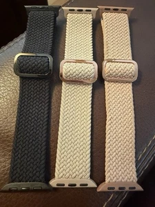 (3) Braided Solo Loop Stretch Band For Apple Watch 38/40/41 MM - Picture 1 of 2