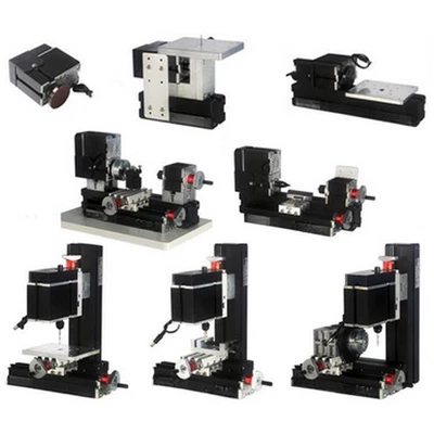 8in1 DIY Tools Mini Wood Metal Lathe Wire Sawing Machine Mill Driller Sander 60W - Image 1 of 4