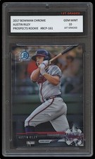 AUSTIN RILEY 2017 BOWMAN CHROME PROSPECTS Topps 1ST GRADED 10 ROOKIE CARD BRAVES