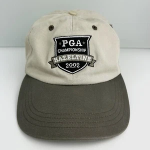 PGA Championship Golf Hat Cap Strap Back Tan Hazeltine 2002 Adjustable Golfing - Picture 1 of 11
