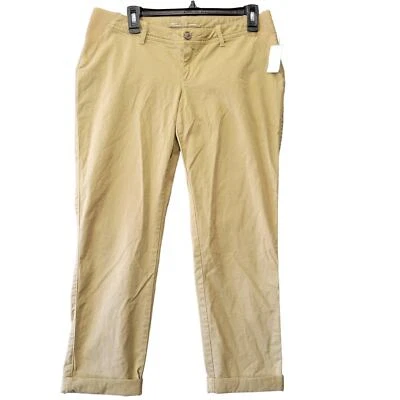 Gap Maternity Best Girlfriend Capri Pants Women's Size 6 Camel Khaki Rolled Hem - Image 1 of 4