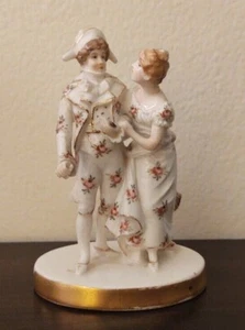 Von Schierholz German Handmalerei Porcelain Couple Figurine 4" - Picture 1 of 7