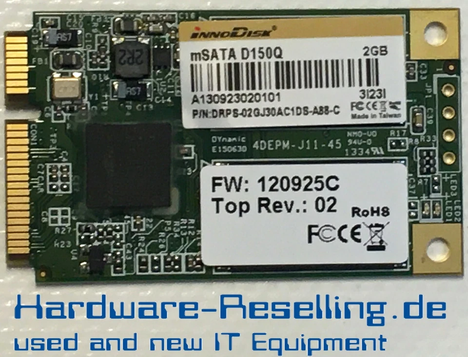 INNODISK 1.8 Inch MSATA SSD 2GB D150Q DRPS-02GJ30AC1DS-A88 - Image 1 of 1