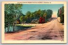 Postcard Pa New Scranton Pocono Daleville Highway Linen Vintage Pc