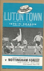PROGRAMM - HUDDERSFIELD TOWN V NOTTINGHAM FOREST - FA CUP - 1970/71 - Bild 1 von 2