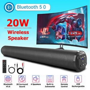 Surround Sound Bar Wireless Bluetooth Speaker System 4 Subwoofer TV Home Theater - Picture 1 of 12