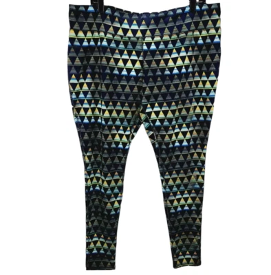 Mossimo Womens Leggings Plus Size XXL Geometric Green - Image 1 of 4