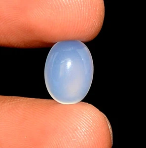 Natural Blue Chalcedony Oval Cabochon 12x9 mm 3.98 CTS Loose Gemstone - Afbeelding 1 van 7