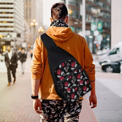 Atlanta Falcons Print Crossbody Bag One Shoulder Travel Bag Portable Backpack Cover