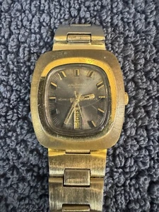 Vintage 1960's Men's Waltham 17j Swiss Automatic 37mm Wristwatch-Runs Great - Picture 1 of 6