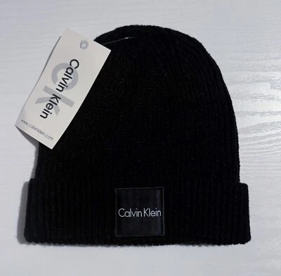 CALVIN KLEIN COLLECTION CK Fisherman Beanie Hat - Black - Clearance Sale - Free Delivery