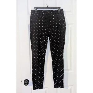 Lametta gepunktete Hose Freizeit Karriere schwarz weiß Stretch Größe 29 - Bild 1 von 7