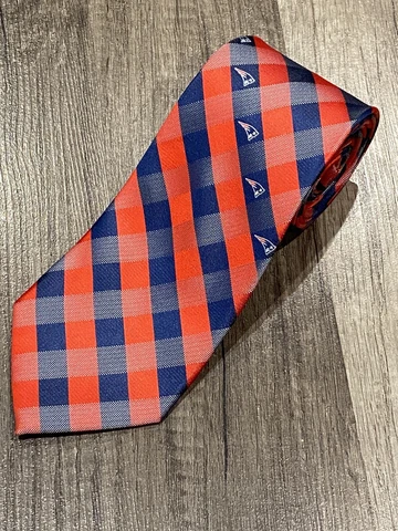 NFL NEW ENGLAND PATRIOTS PLAID LOGO CLASSIC NECK TIE EUC Cover