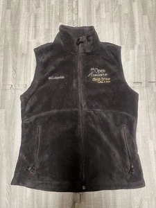 Columbia Fleece Weste Full Zip schwarz Damen Gr. M Taschen "Deja Brew Coffee" Logo - Bild 1 von 5