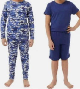 NEW 32 Degrees Youth 4-piece Pajama Set Blue/Blue Camo Boys LARGE 14-16 - Picture 1 of 3