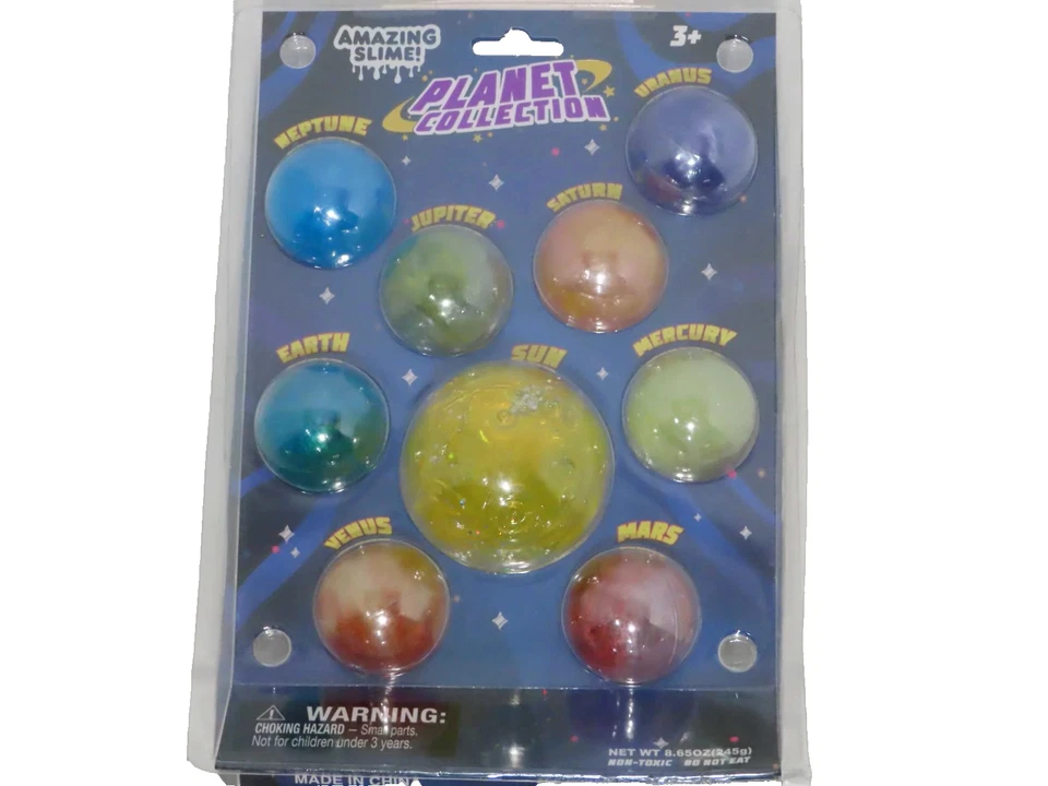 Lot 9 Solar System Amazing Slime Sphere's 8 Planet Collection Sun Grin Studios - Image 1 of 1