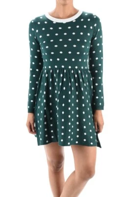 Vestido Suéter Yemak Para Mujer Manga Larga Bebé Muñeca Lunares Estampado MK3447 Foto 1 de 3