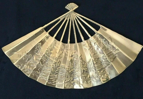 SOLID BRASS WALL DECOR FAN WITH PHOENIX EAGLE DESIGN Cover