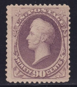 US Sc# 218 *COMO NUEVO RG LH* { 90c PÚRPURA COMMODORE PERRY } BELLEZA "ESCASO DESDE 1888 - Imagen 1 de 6