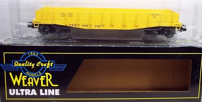 GÓNDOLA LATERAL MADERA WEAVER ESCALA O 40' PRR PENNSYLVANIA CORTACÉSPED 3 RIELES NOS Foto 1 de 4