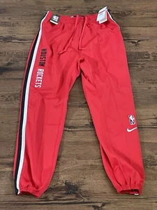 Nike NBA Team Issued Houston Rockets Tear Away Pants Red Black size mens L-Tall - Picture 1 of 11