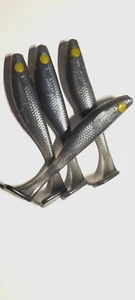 4" Swimbait, Blkblu yellow eyes, 5pk , Dee's Baits - Picture 1 of 2
