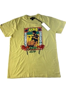 MENS 100% AUTHENTIC Akoo T-SHIRT SIZE Large & Color Yellow - Picture 1 of 4
