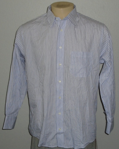 Camicia elegante vintage Burberrys of London a righe manica lunga con bottoni uomo 16 5 33