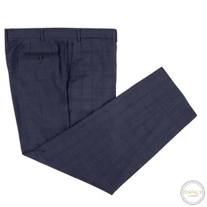 AKTUELLE Canali 1934 Anzughose blau Wolle kariert gewebt Italien vorne flach 60IT/42W - Bild 1 von 9