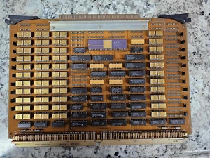 Rare Military Aerospace Teradyne Clutter Map CERAMIC GOLD DRAM RAM BOARD COLLECT - Picture 1 of 9