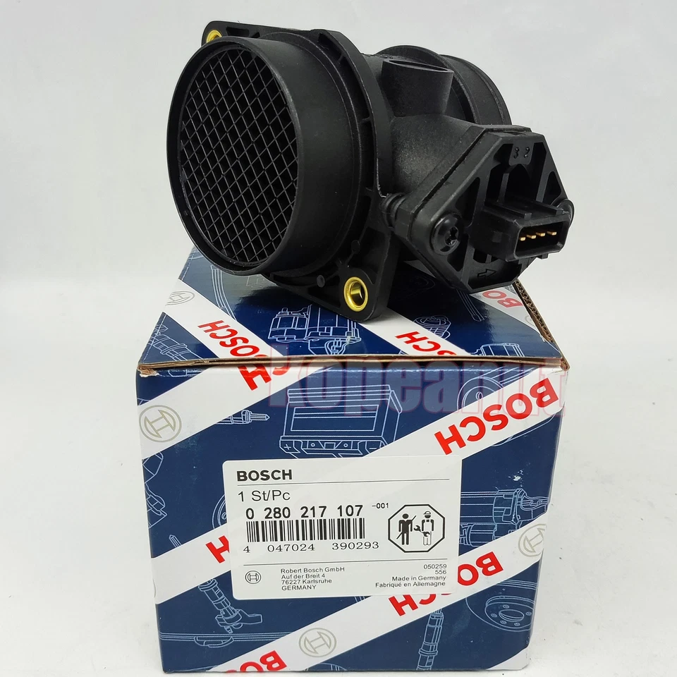 Sensor de flujo de aire de masa Bosch 0280217107 medidor MAF para Volvo 850 C70 S70 V70 2,3 L Foto 1 de 4