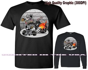 Digirods XRod Rat Rod Racer Rat Race Extreme Hot Rod Cartoon Car T Shirt - Picture 1 of 6