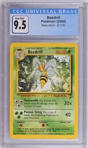 2000 POKEMON GAME BASE SET 2 BEEDRILL 21 CGC 10 (9.5 re-holder eligible) - Picture 1 of 2