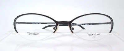 Vera Wang Luxe Epiphany II Black 52-17 Eyeglass Frame Glasses Womens Titanium  - Image 1 of 4