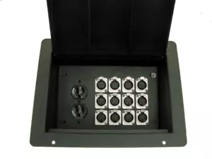 PROCRAFT FPPL-1DUP12XF-BK Einbau Bühnentasche/Bodenbox 1AC+12XLR Buchse - Bild 1 von 3