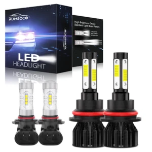 For Dodge Caravan 2000-2007 Passenger Van 4-Door LED Headlight Fog Light Bulbs - Picture 1 of 12